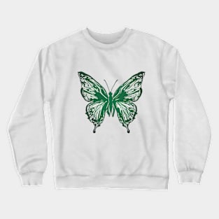 Butterfly Emerald Green Shadow Silhouette Anime Style Collection No. 308 Crewneck Sweatshirt